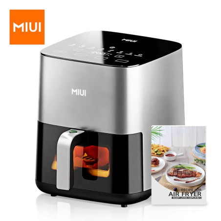 Fritadeira a ar MIUI 5L: controle por toque, tamanho família, cozimento sem óleo